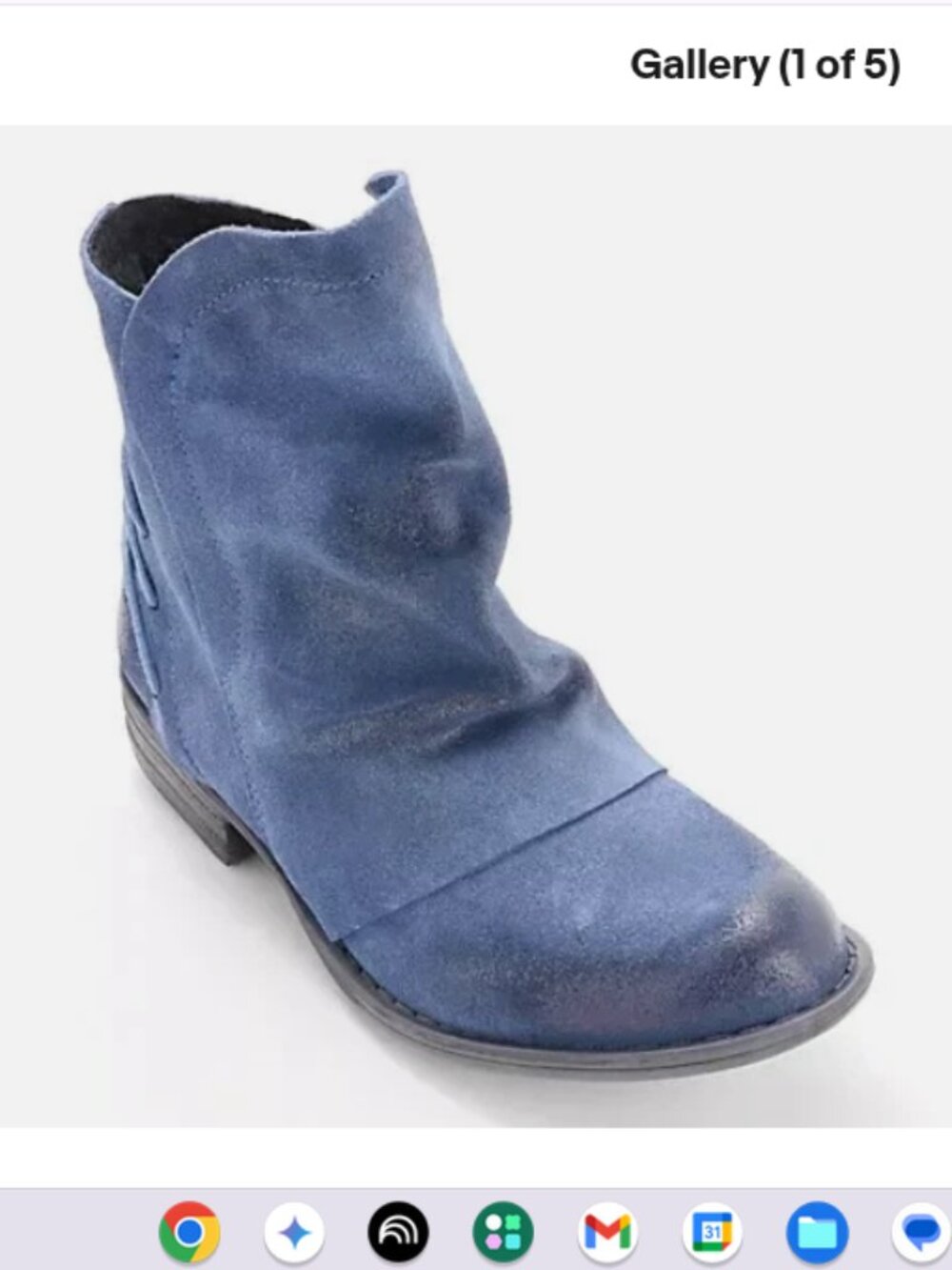 Miz Mooz Suede Ruched Ankle Boots-Dotti-Ocean Suede-EU 37 (US 6.5-7)-NEW-A670295